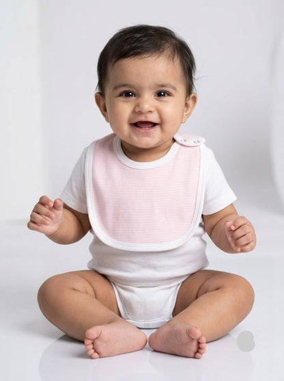 Baby's bibs - pink lines
