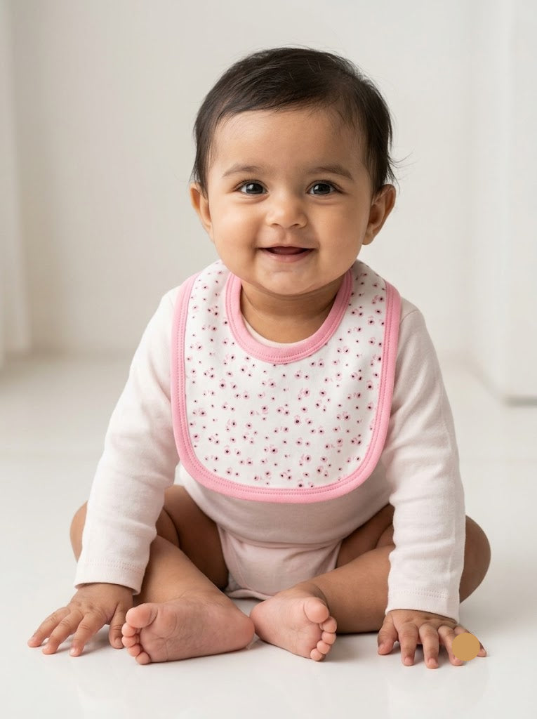 Baby's bibs - pinky blossom