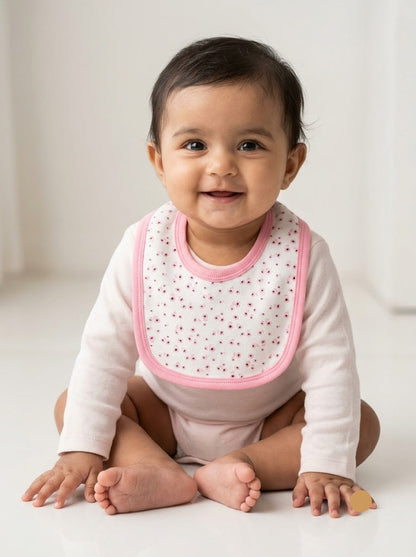 Baby's bibs - pinky blossom
