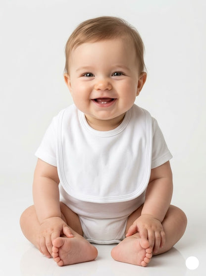 Baby's bibs - white plain