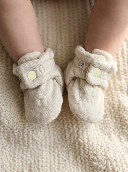 Baby's booties – pastel beige