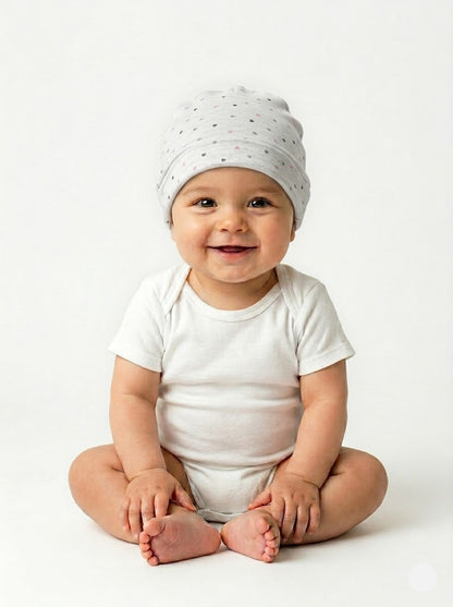 Baby's cap - Dot Hearts