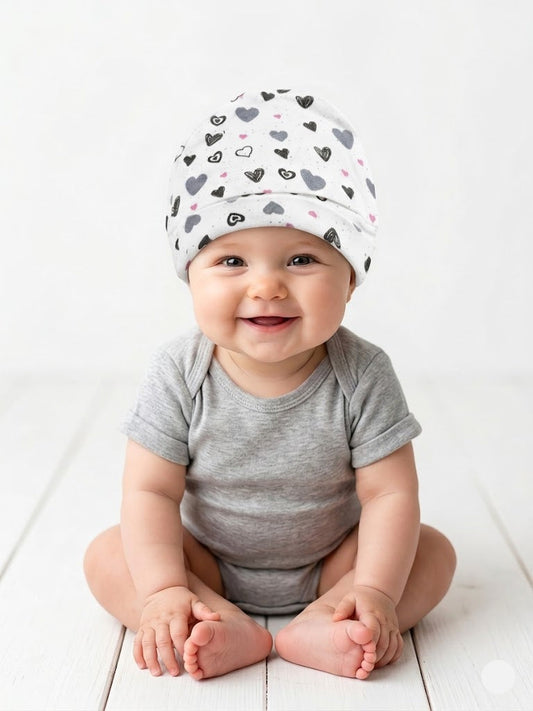 Baby's cap - Hearts
