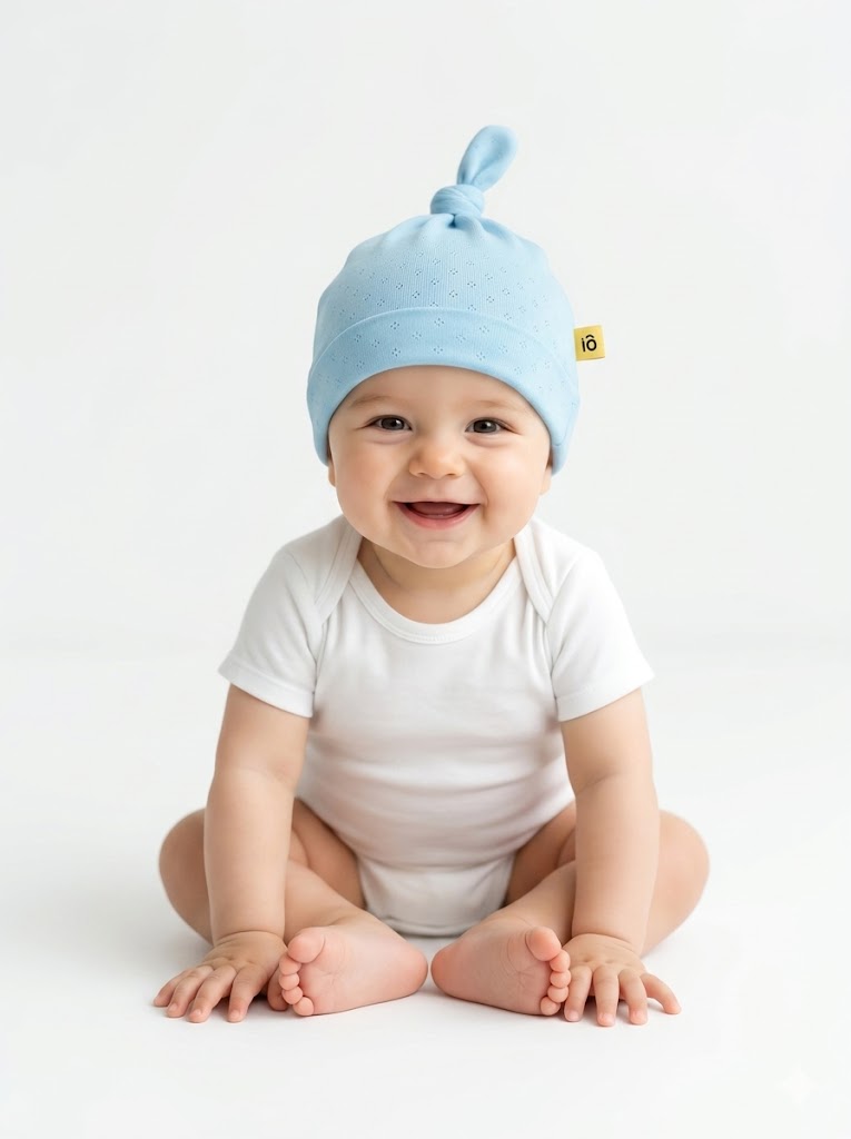 Baby's cap - knot blue