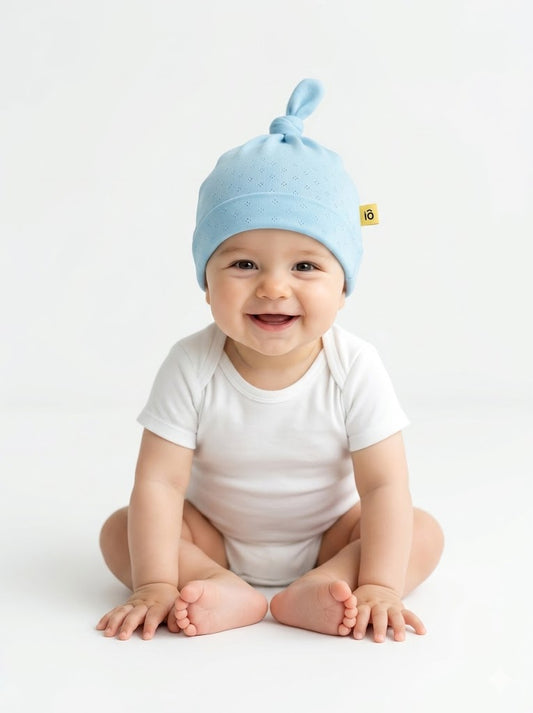 Baby's cap - knot blue
