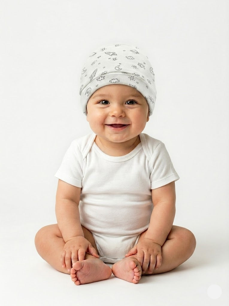 Baby's cap - white Rocket 