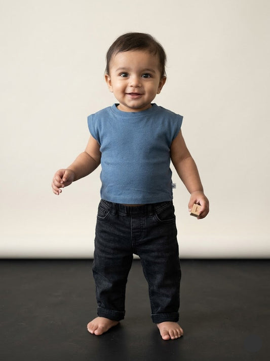 Baby's cap sleeve t-shirt - nude green