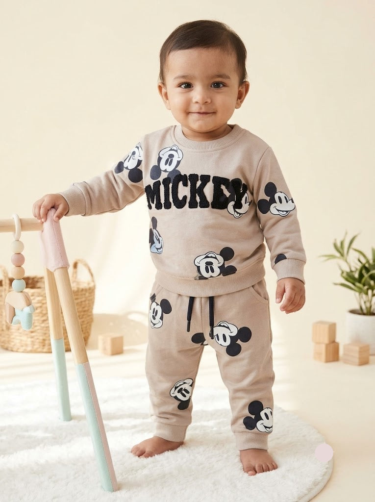 Baby's co-ord Pant Set – beige micky