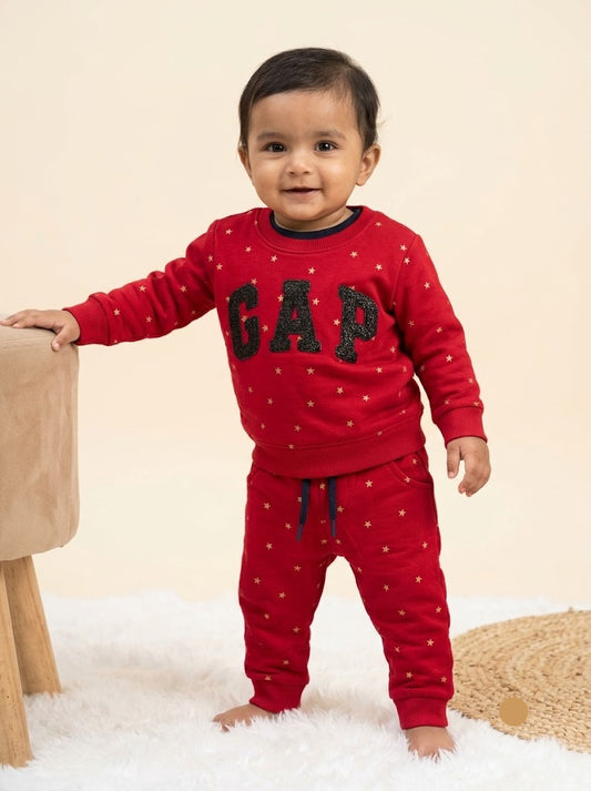 Baby's co-ord Pant Set – red cap
