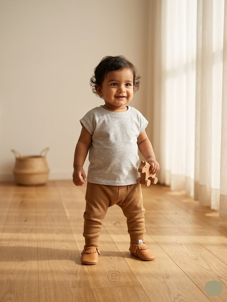 Baby's diaper pant set - grey