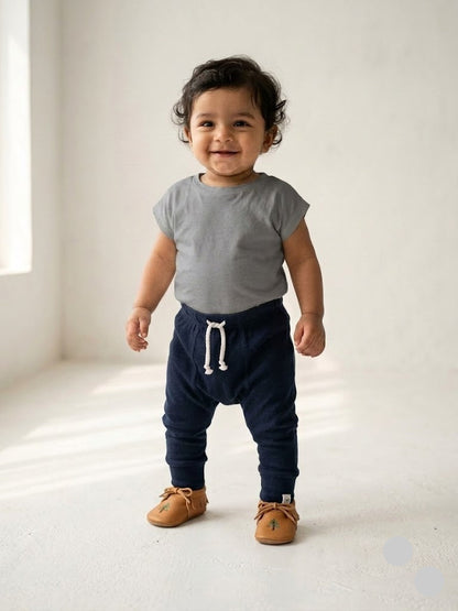 Baby's diaper pant set - greys