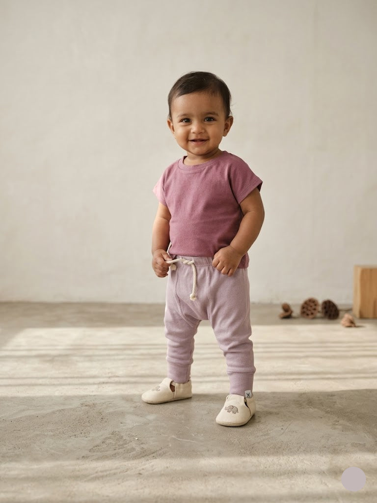 Baby's diaper pant set - lavender