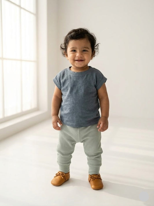Baby's diaper pant set - nude green