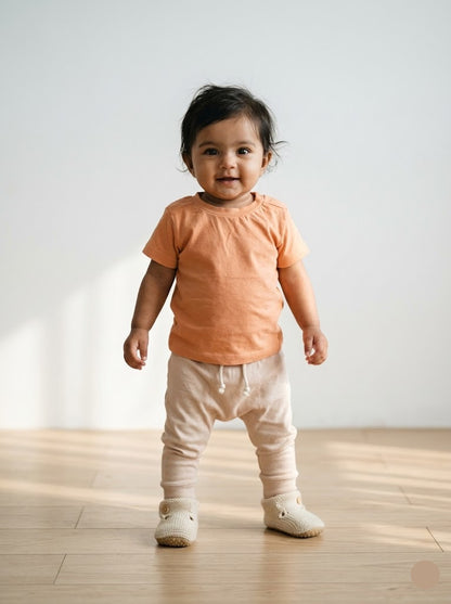 Baby's diaper pant set - orange