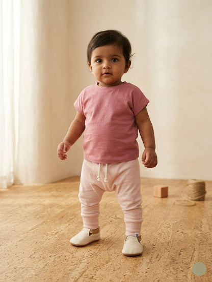 Baby's diaper pant set - pink