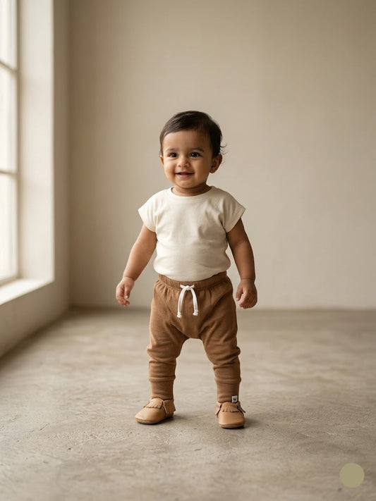 Baby's diaper pant set - yellow