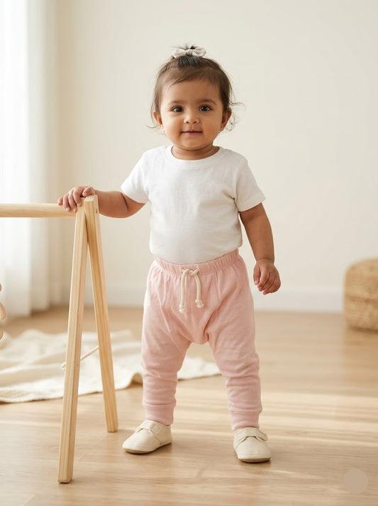 Baby's diaper pants - baby pink