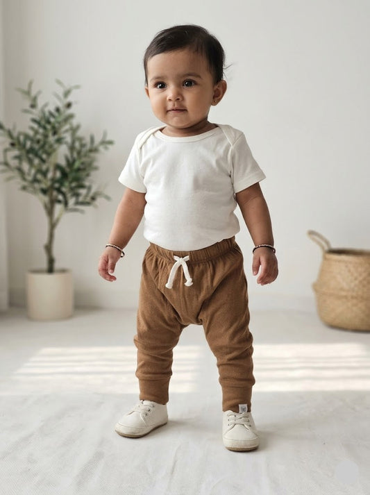 Baby's diaper pants - brown