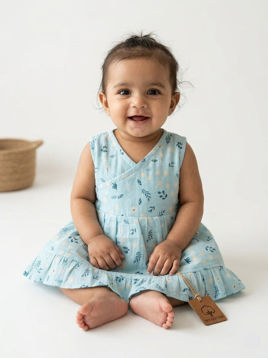Baby's frock - blue