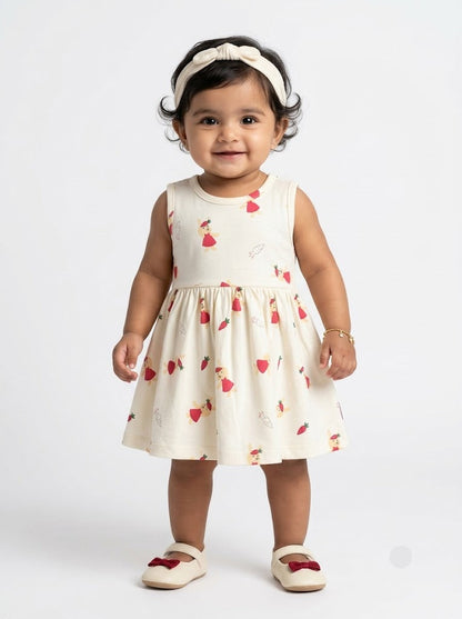 Baby's frock - carrot