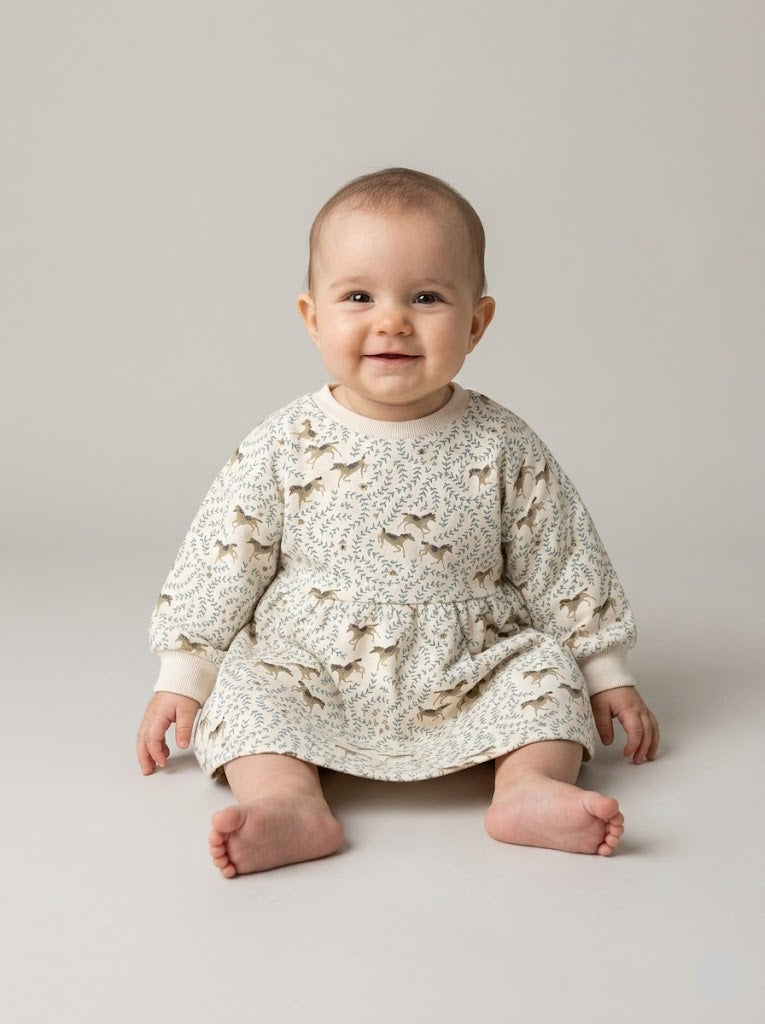 Baby's frock - horses