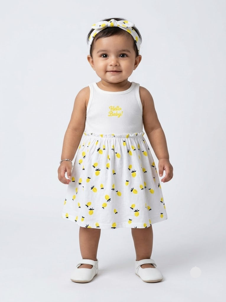 Baby's frock - lime