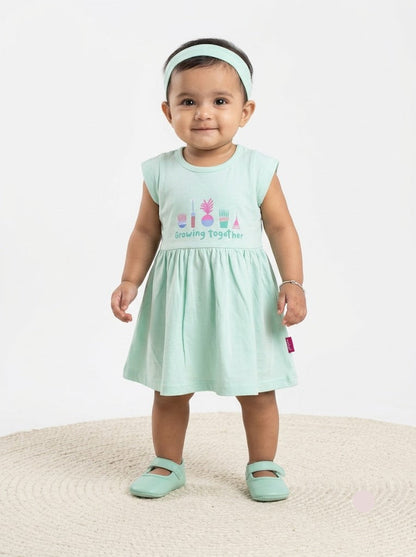 Baby's frock - mint green