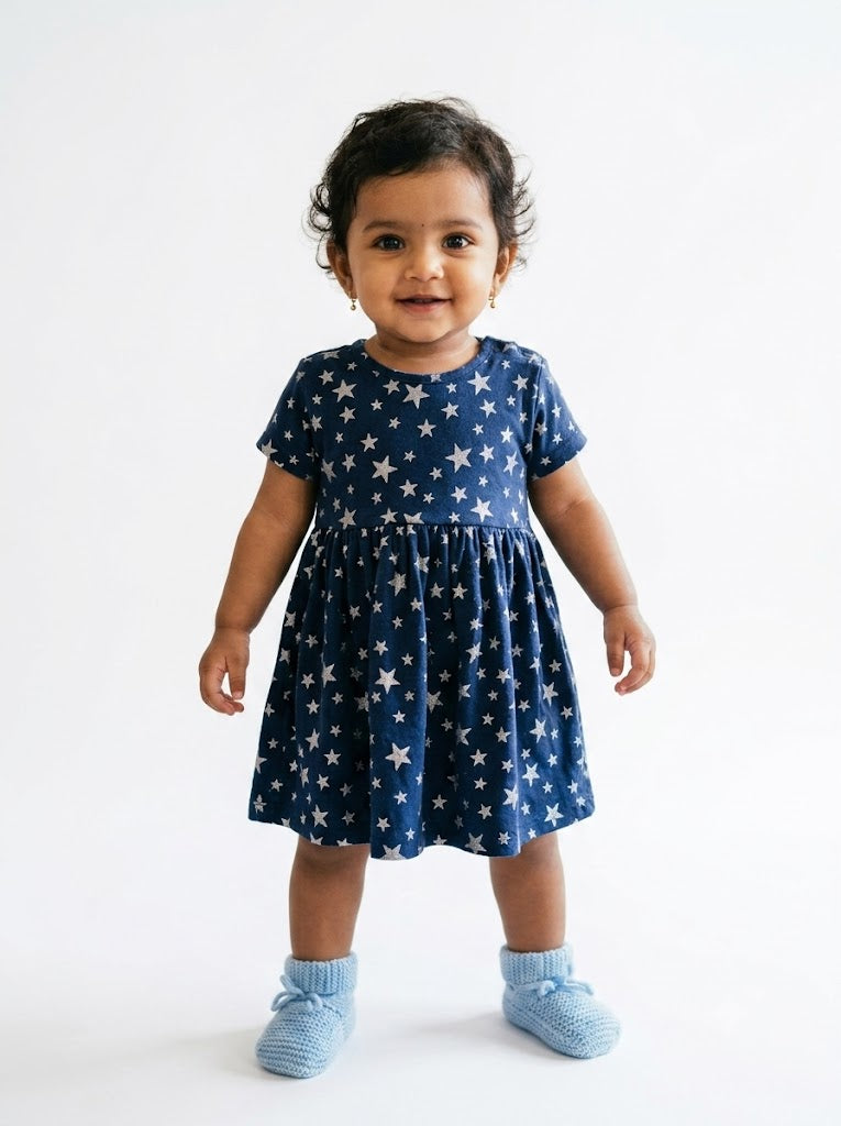 Baby's frock - nevy star