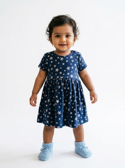 Baby's frock - nevy star