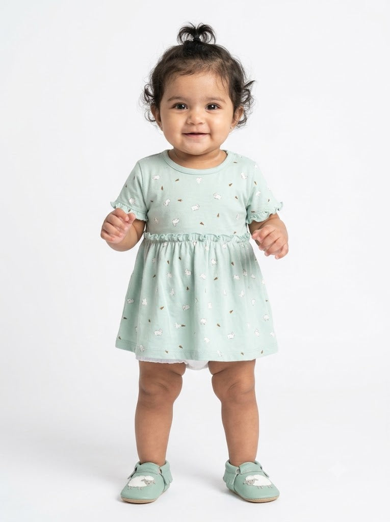 Baby's frock - p/bunny