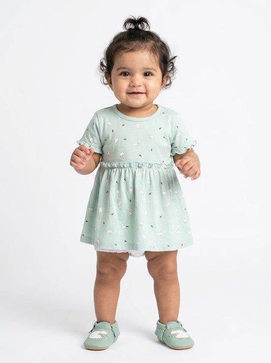 Baby's frock - p/bunny
