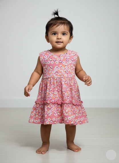 Baby's frock - pink blossom