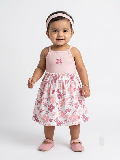 Baby's frock - pink blossoms