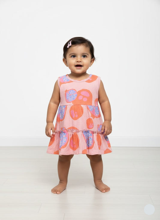 Baby's frock - pomegranate