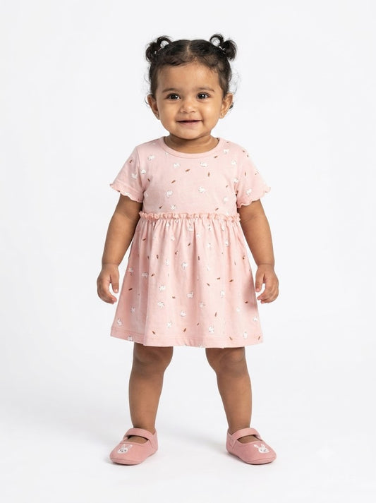 Baby's frock - s/bunny
