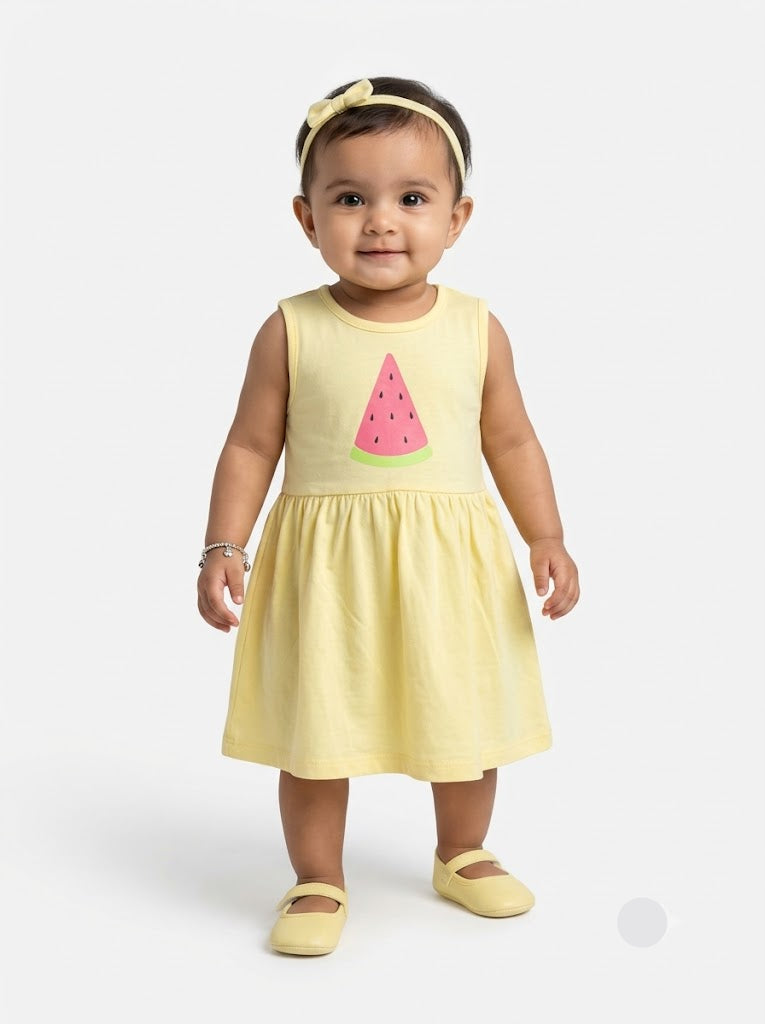 Baby's frock - watermelon