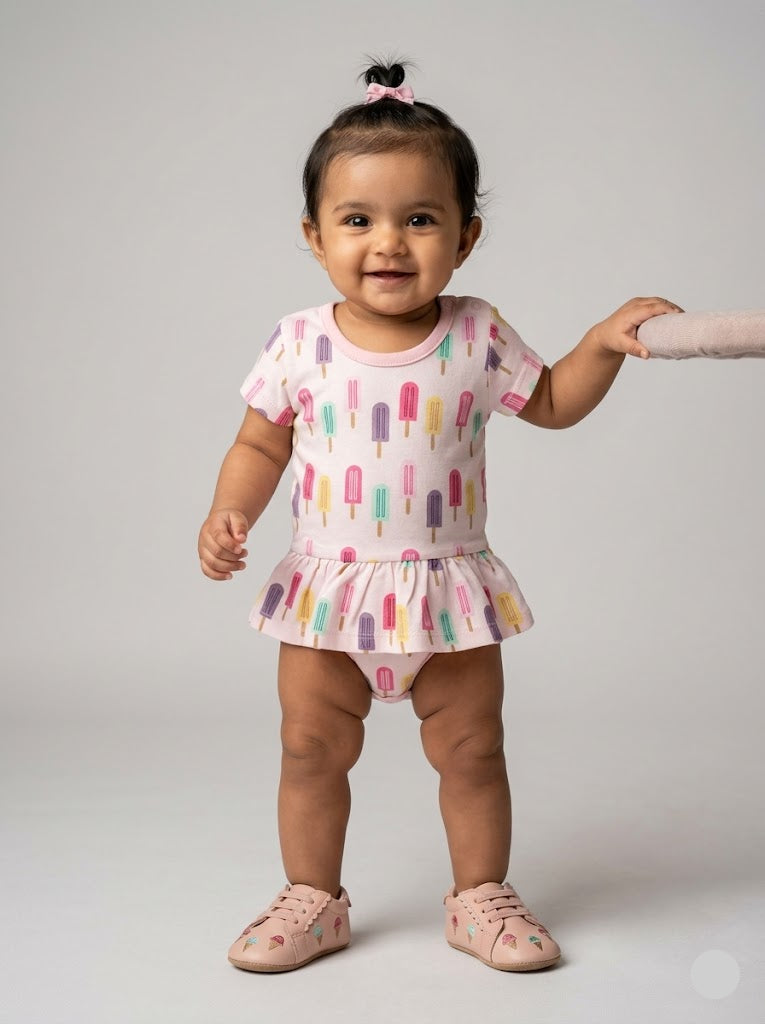 Baby's frock rompers - stick ice