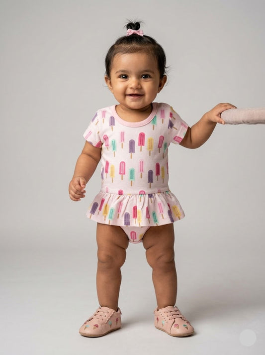 Baby's frock rompers - stick ice