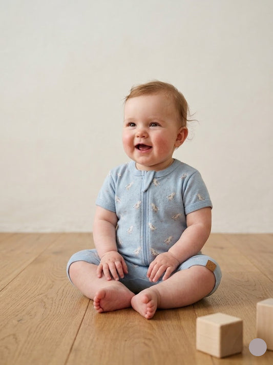 Baby's half jumpsuit - birds