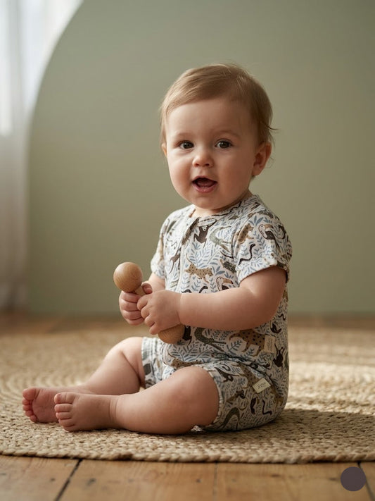 Baby's half jumpsuit - jungle