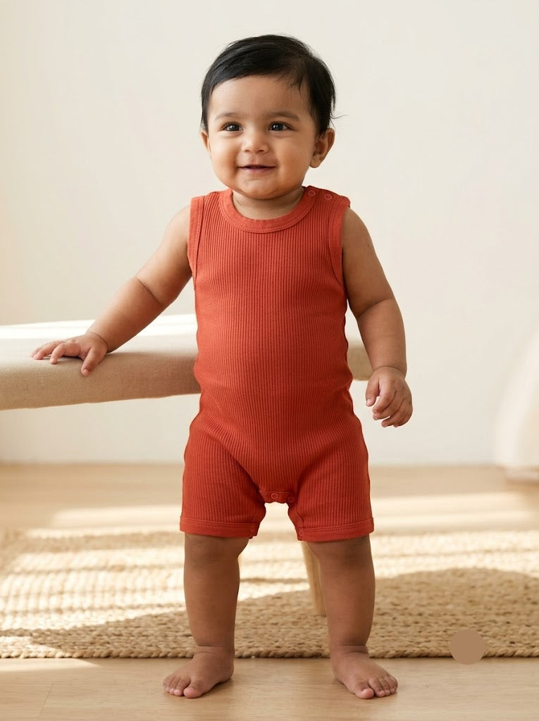 Baby's half jumpsuit - oranges
