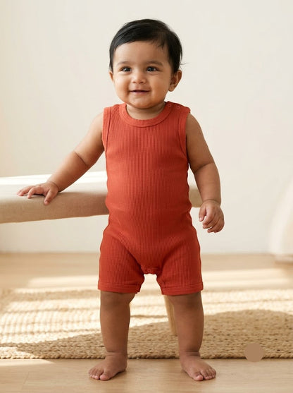 Baby's half jumpsuit - oranges