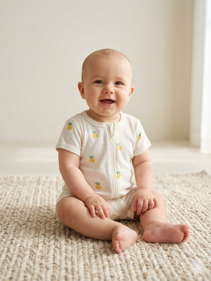Baby's half jumpsuit - pine