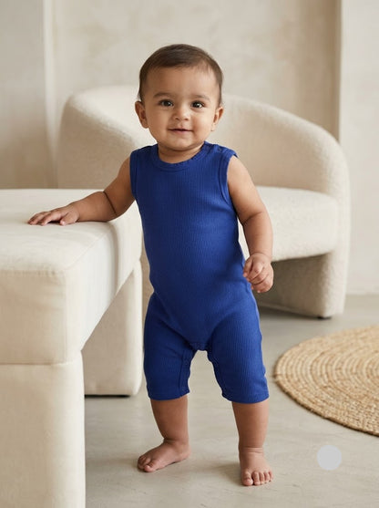 Baby's half jumpsuit - royal blue