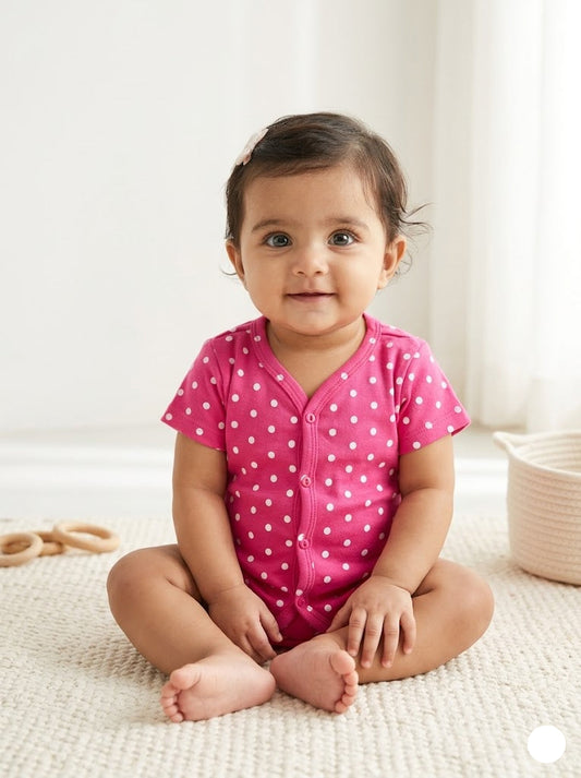 Baby's jabla top - white circle