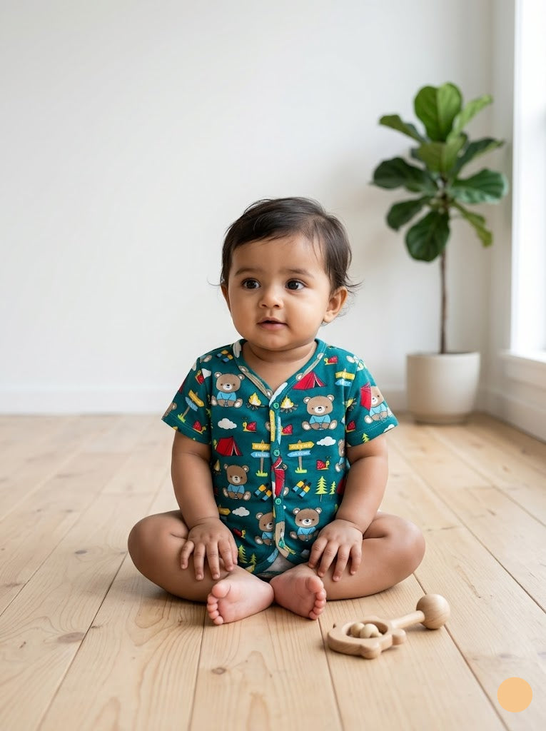 Baby's jabla top - x mas teddy