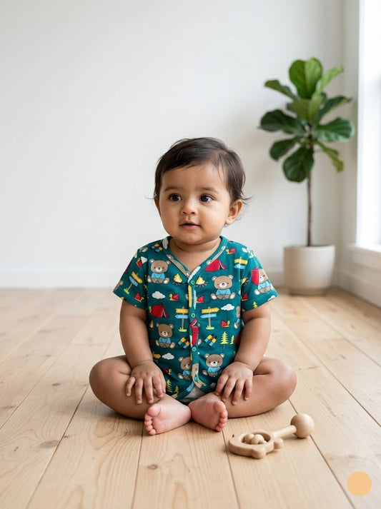 Baby's jabla top - x mas teddy