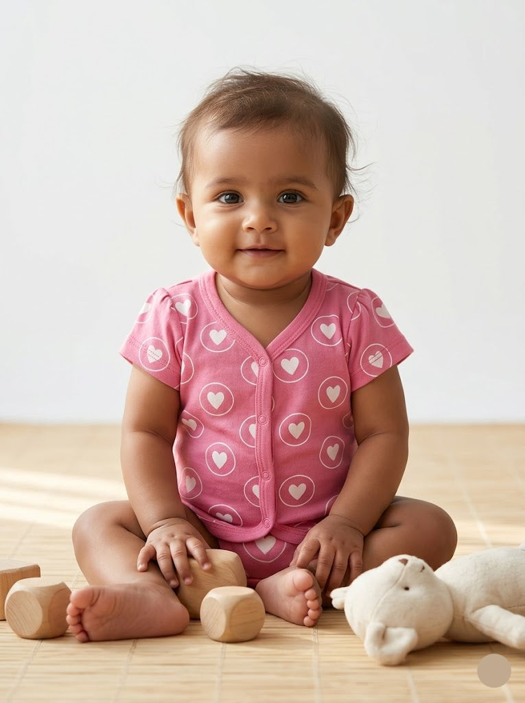 Baby's jabls top - circle heart