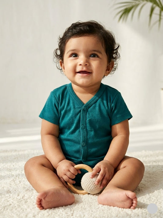 Baby's jabls top - dark green