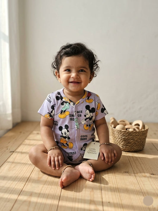Baby's jabls top - lav micky